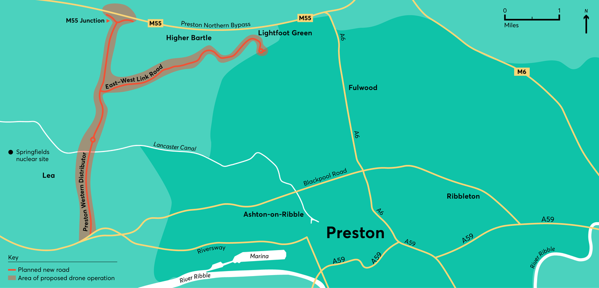 Preston drone use cases map