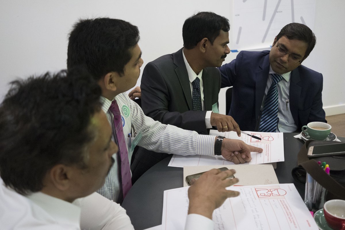 Participants working on Personas