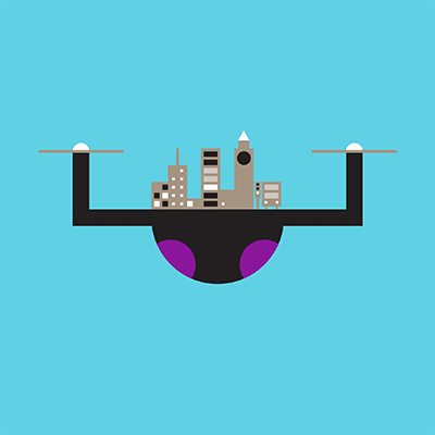 Drone illustration - 10 predictions for 2018 - listing