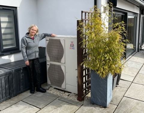 Catherine, from Chelmsford, Essex, with her heat pump