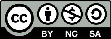 Graphic displaying Creative Commons license icons: CC, Attribution (BY), Non-Commercial (NC), and Share Alike (SA).