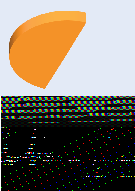 A 3D pie chart segment, orange in color, representing approximately half of a circle, labeled 'ORGANISATIONS'.