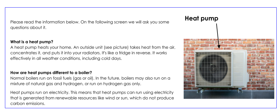 Photo of an outdoor heat pump unit mounted on a brick wall, illustrating what a heat pump looks like.