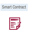 Icon of a document with a pen, representing a smart contract.