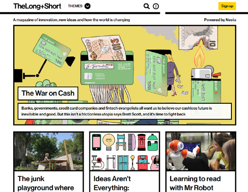 Cartoon illustrating 'The War on Cash,' featuring credit cards as surveillance, burning cash, and a woman stepping from a card, symbolizing the erosion of physical money.