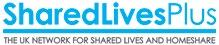 Logo for "SharedLivesPlus," stating "THE UK NETWORK FOR SHARED LIVES AND HOMESHARE."