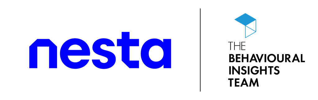 Logos of Nesta and The Behavioural Insights Team presented together, indicating a partnership or association.