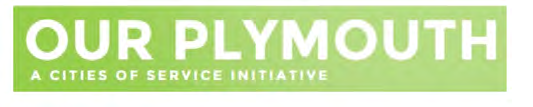 Title or logo for the 'Our Plymouth: A Cities of Service Initiative'.