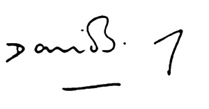 Handwritten signature, possibly for authentication or identification.