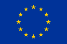 Flag of the European Union, a blue banner with a circle of twelve yellow stars.