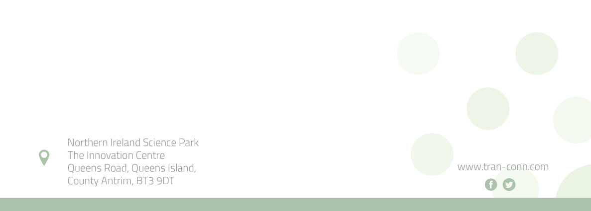 Contact information for Transformative Connections, including address, website, and social media links.