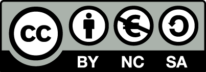 Creative Commons BY-NC-SA license icons, indicating attribution, non-commercial use, and share-alike terms.