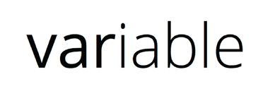 The word 'variable'.